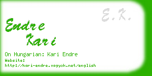 endre kari business card